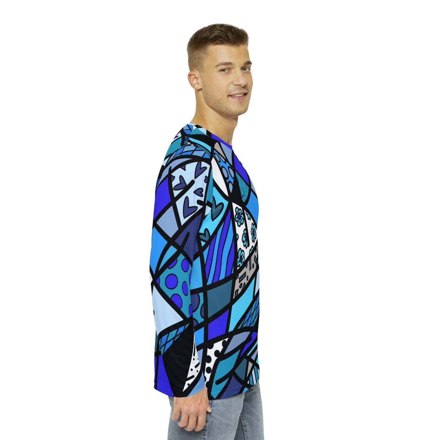 Shades of Color Men's Long Sleeve AOP Shirt