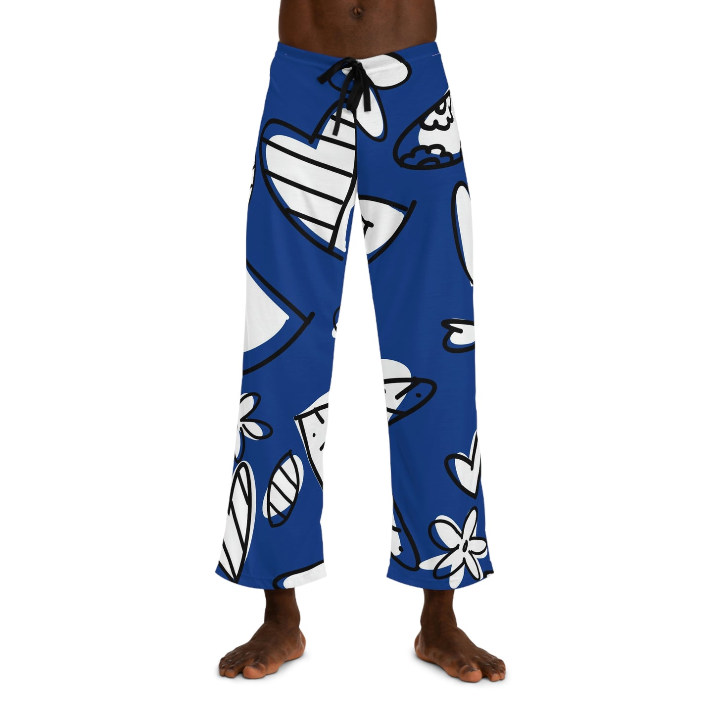 Lovely Dark Blue Men's Pajama Pants