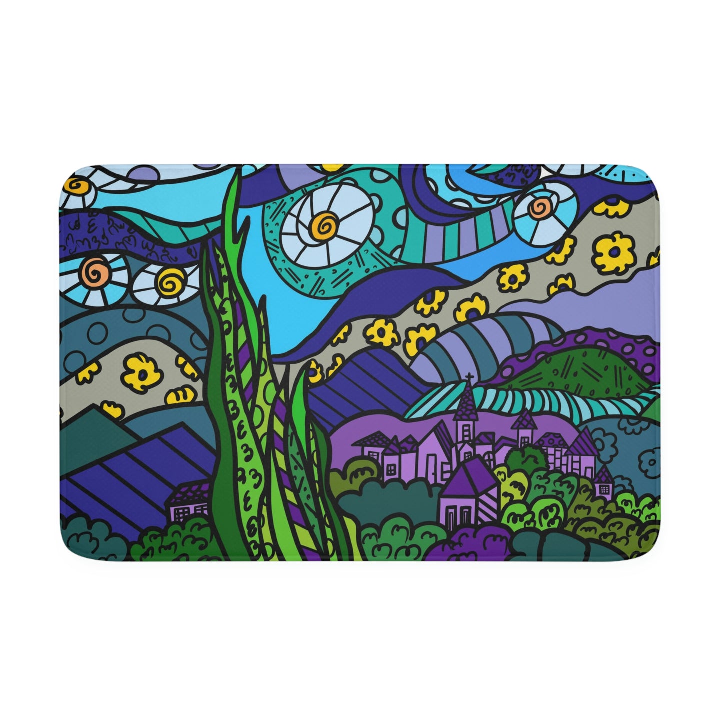 Starry Night Memory Foam Bath Mat