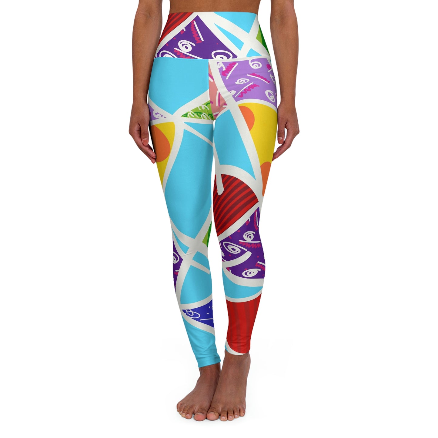 Blue High Waisted Yoga Leggings