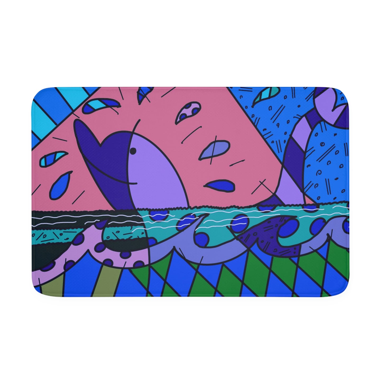 Dolphin Memory Foam Bath Mat