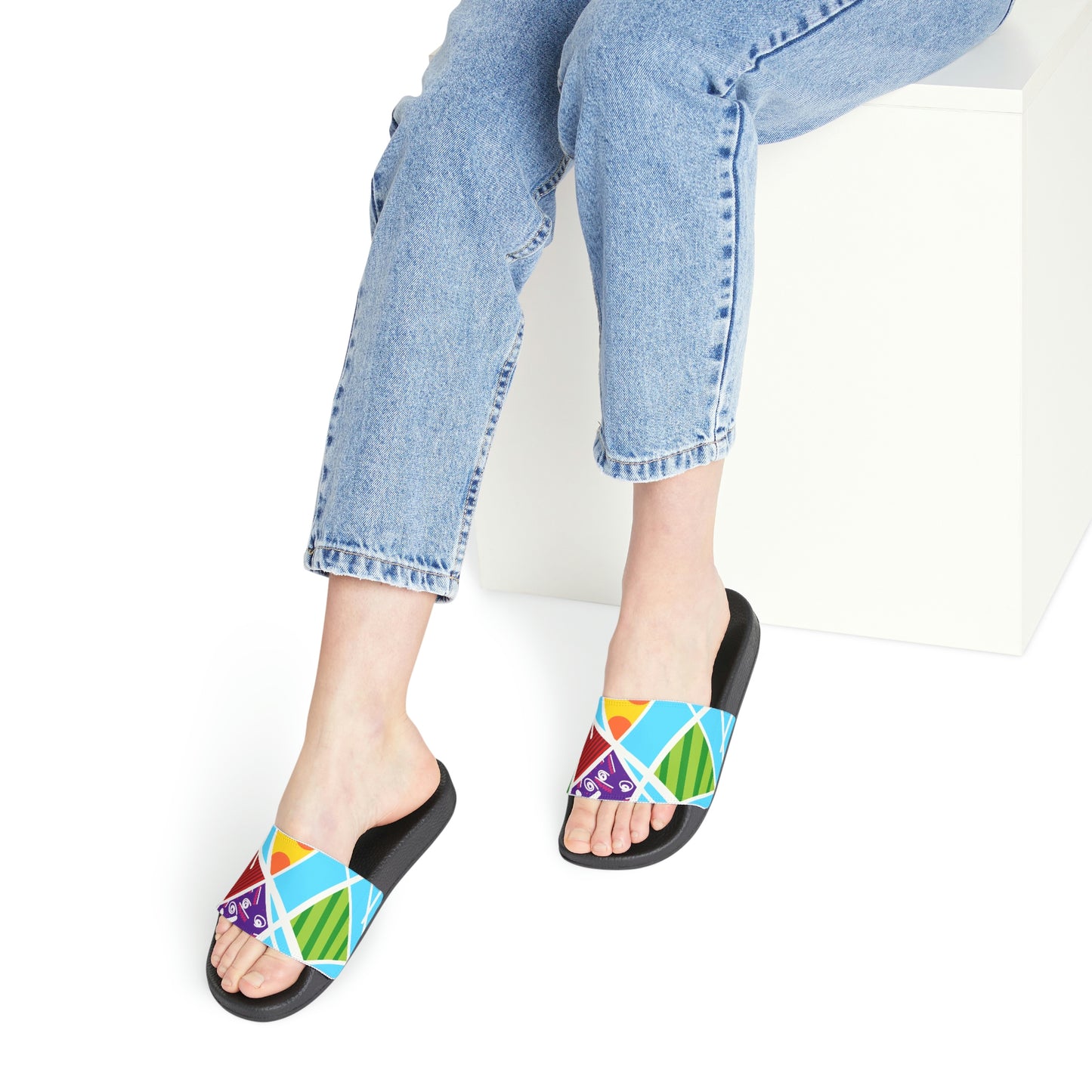 Blue Women's Slide Sandals