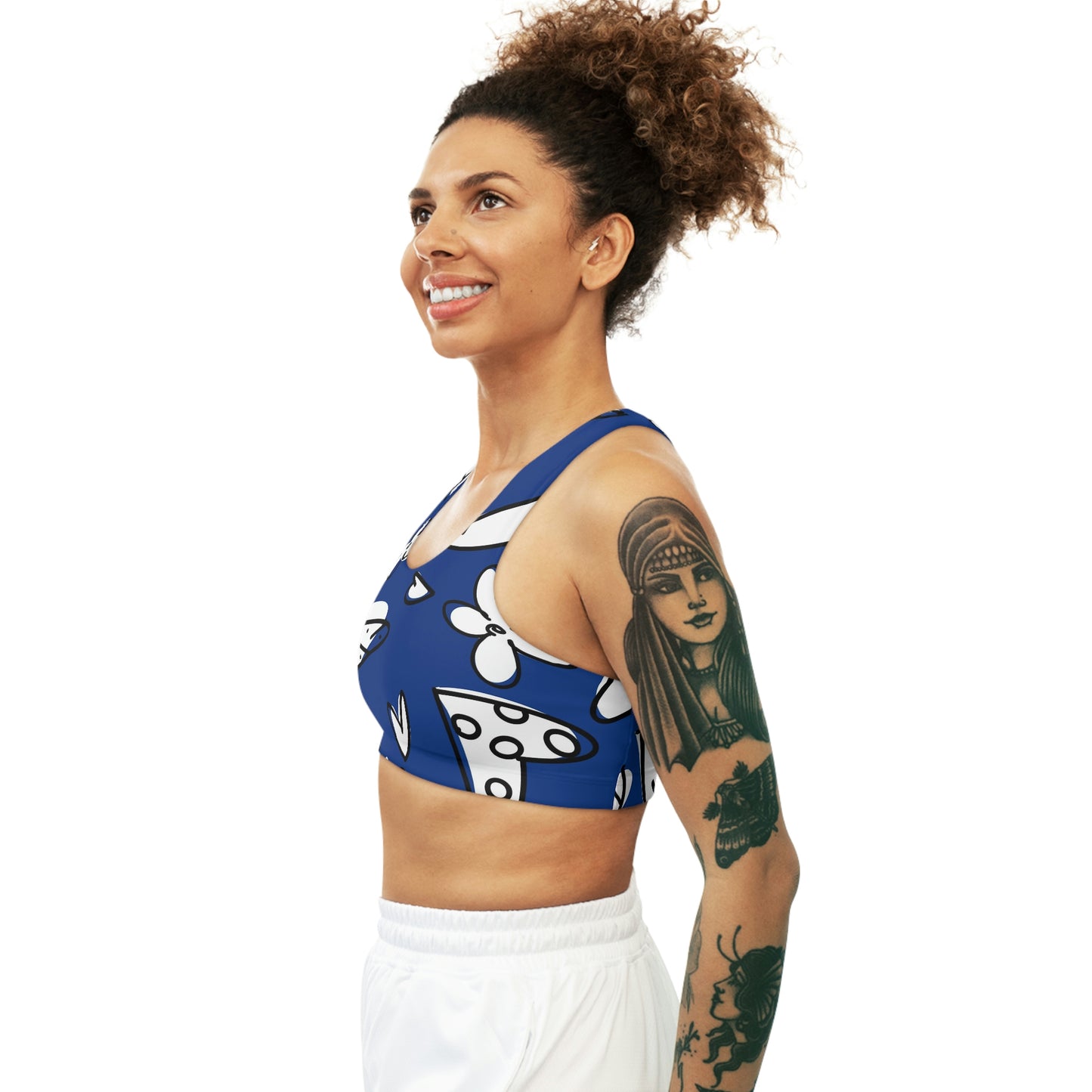 Lovely Dark Blue Seamless Sports Bra