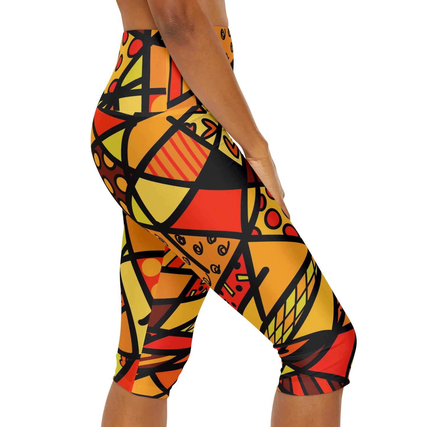 Shades of Color Yoga Capri Leggings