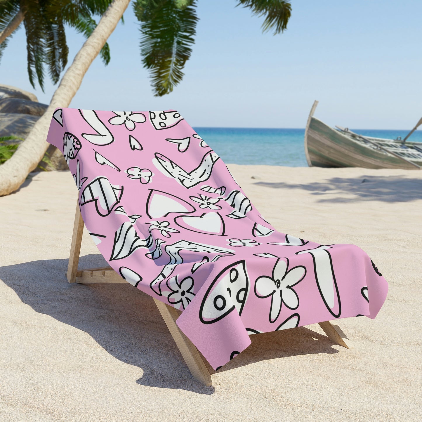 Pink Lovely Beach Towel