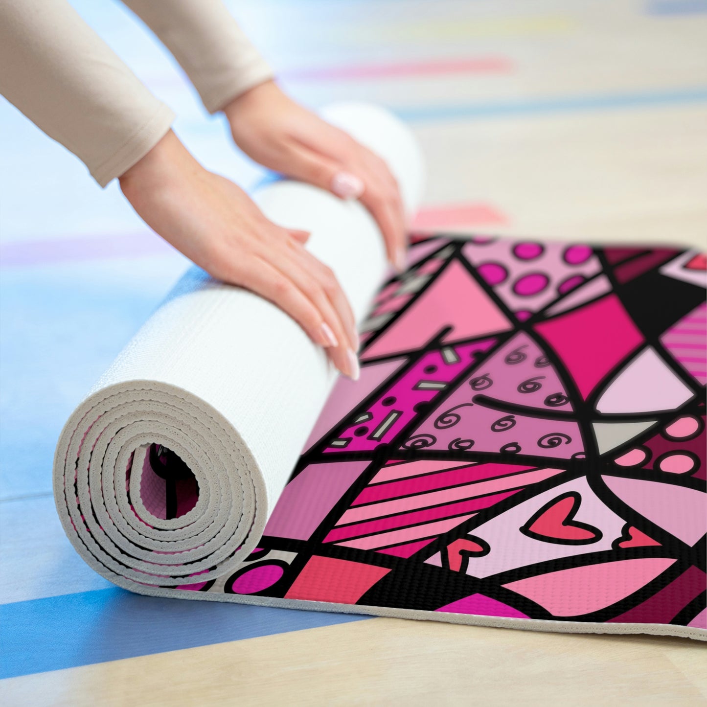 Shades of Colors Foam Yoga Mat