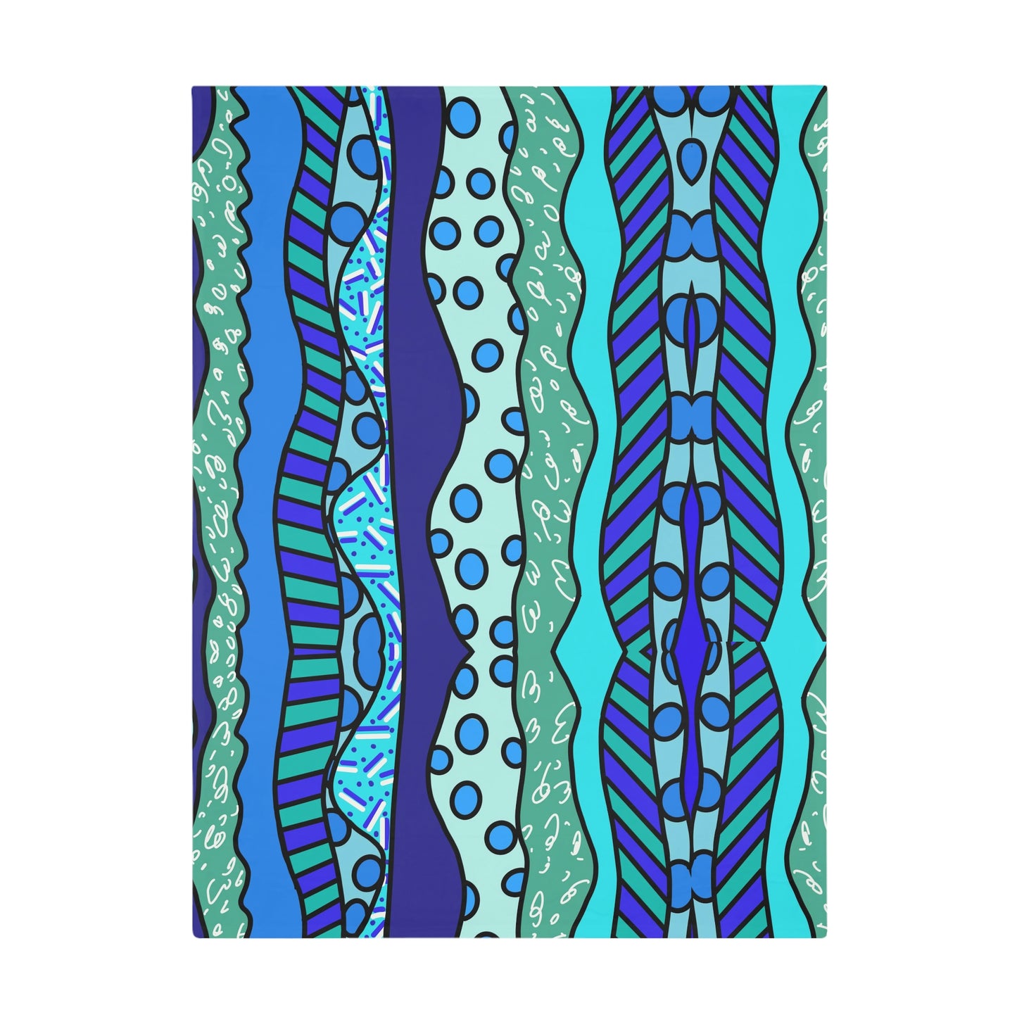 Waves Plush Fleece Blanket