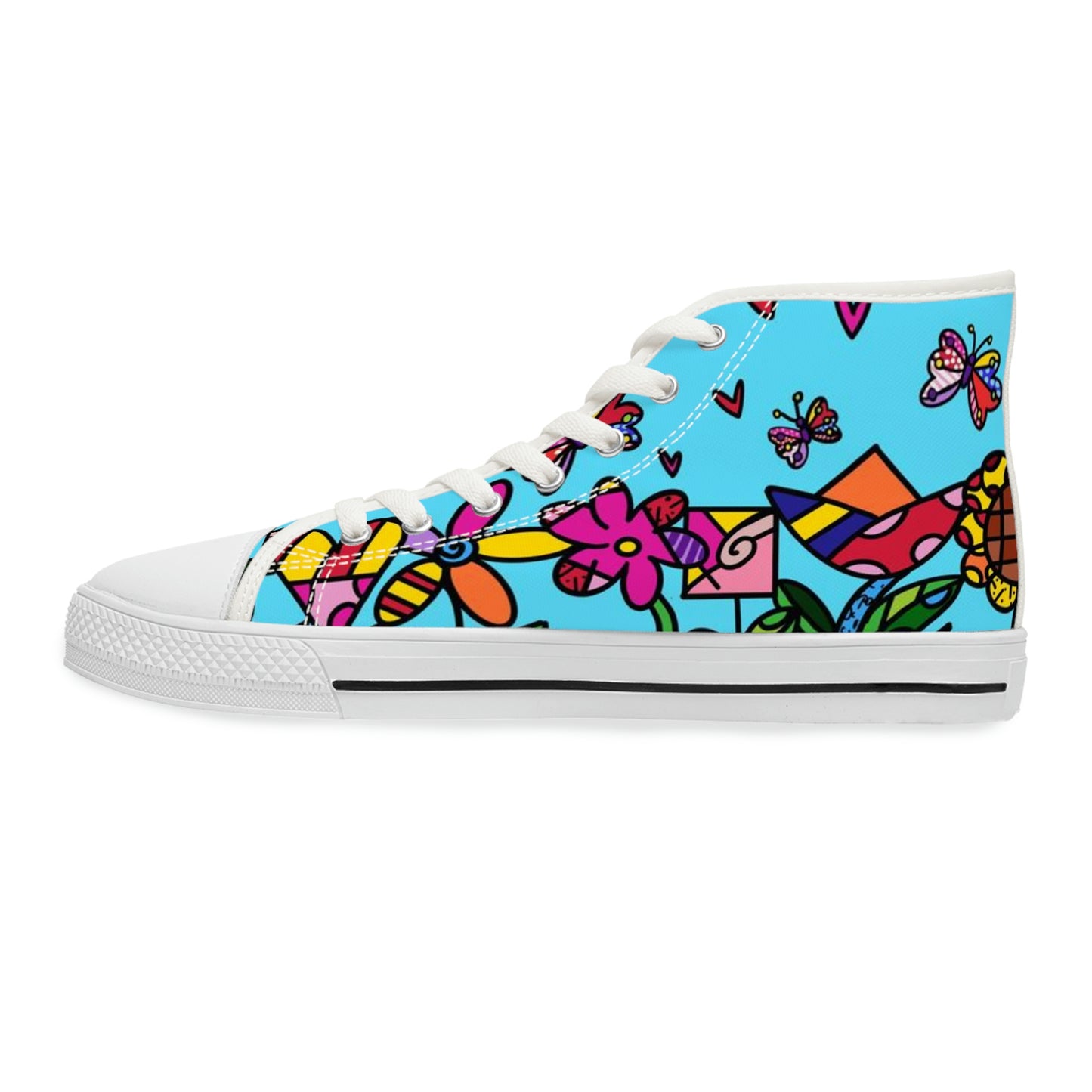 Flowers Women's High Top Sneakers