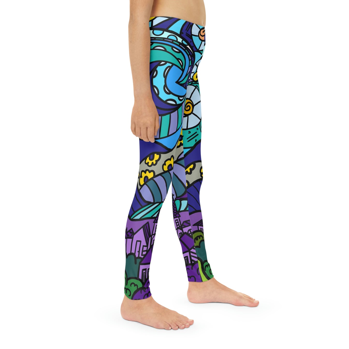 Starry Night Youth Full-Length Leggings