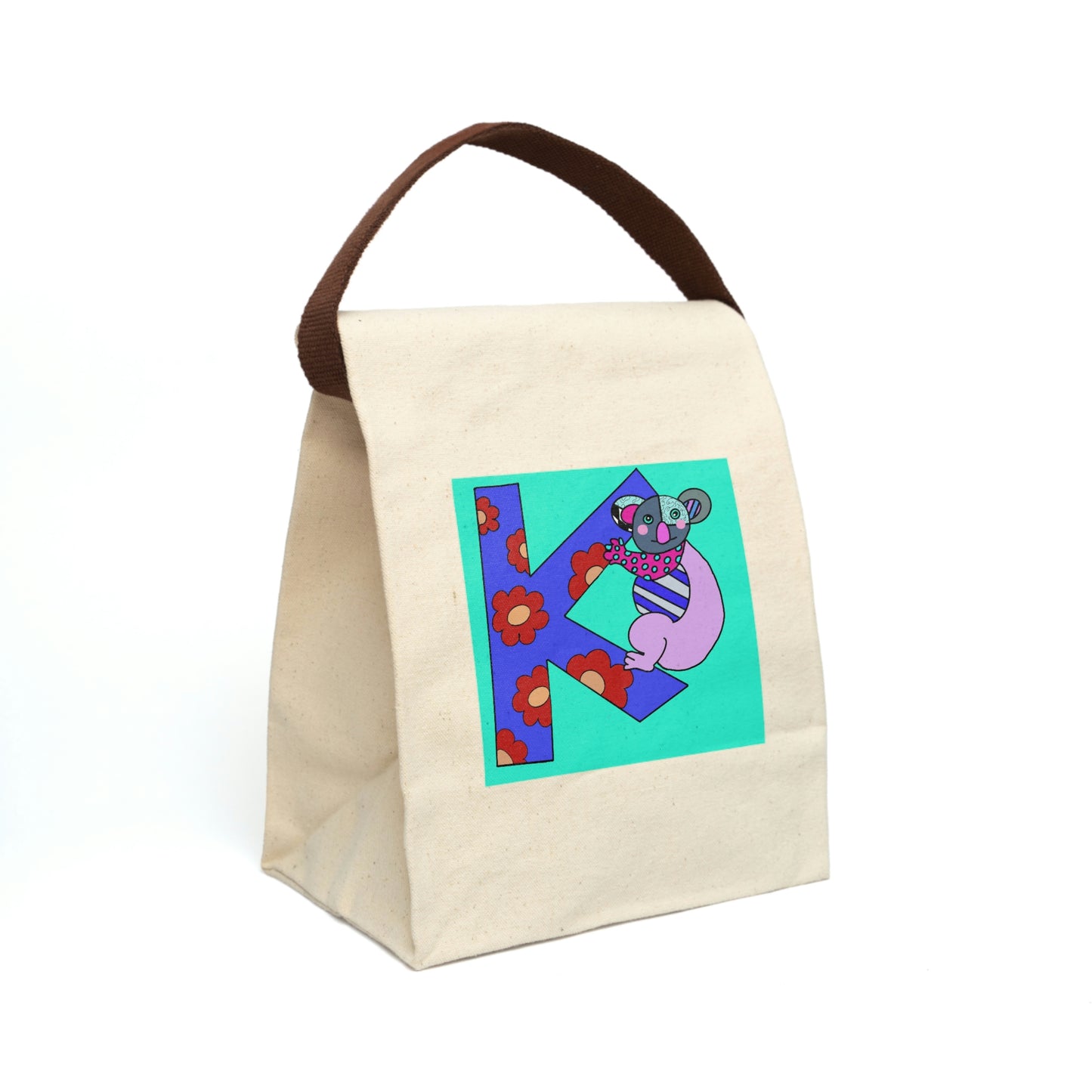 Alphabet Canvas Lunch Bag With Strap