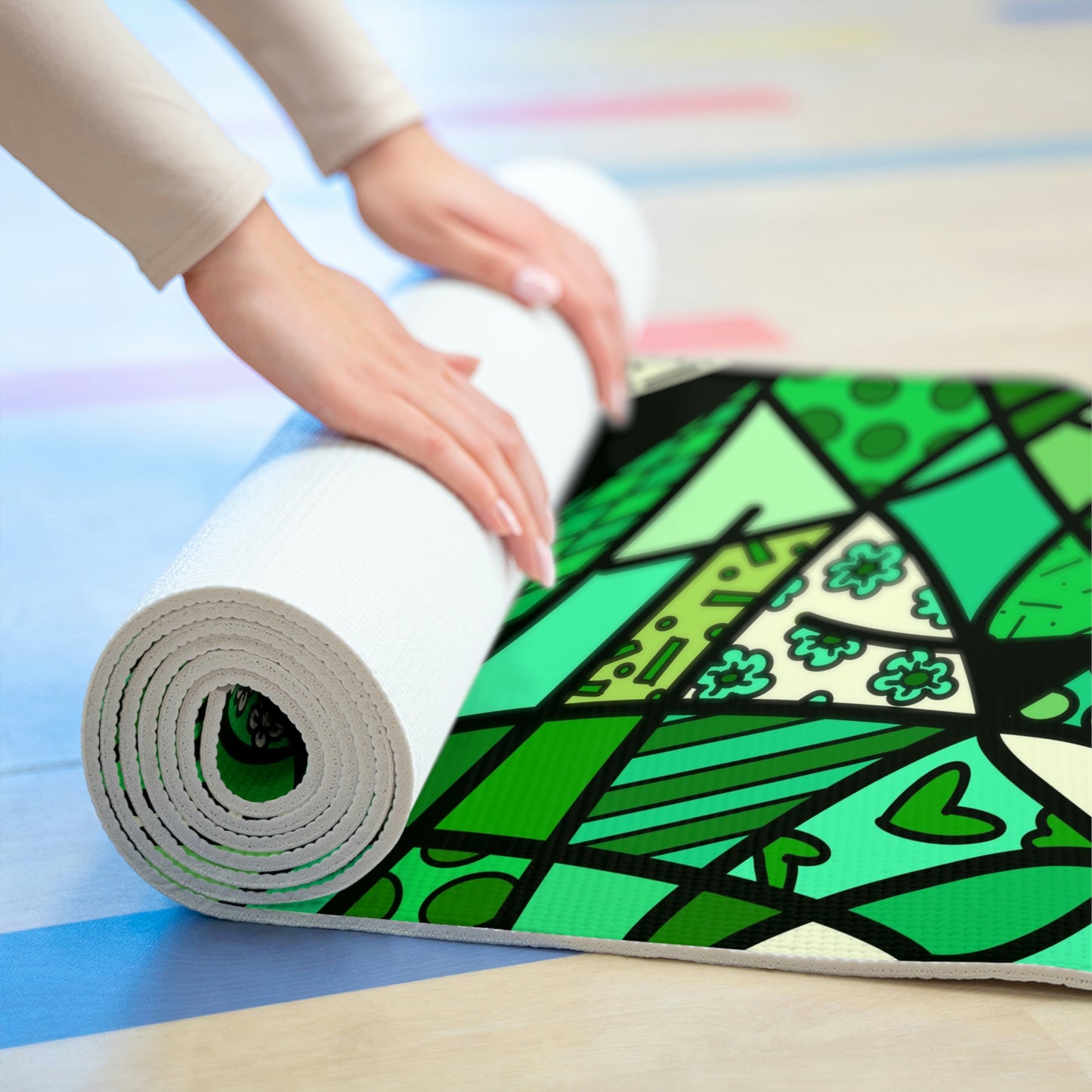 Shades of Colors Foam Yoga Mat