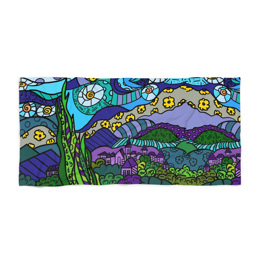 Starry Night Beach Towel