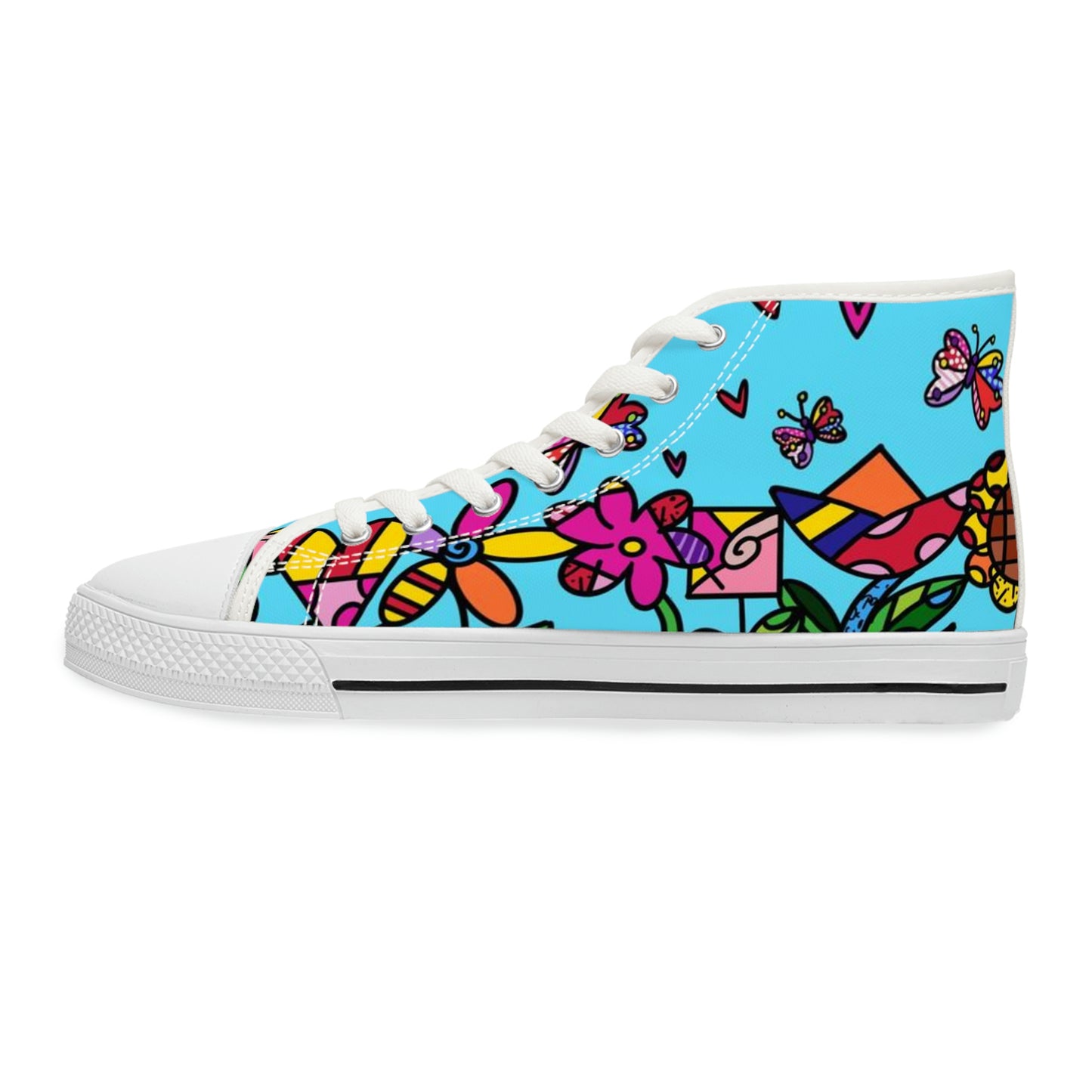 Flowers Women's High Top Sneakers