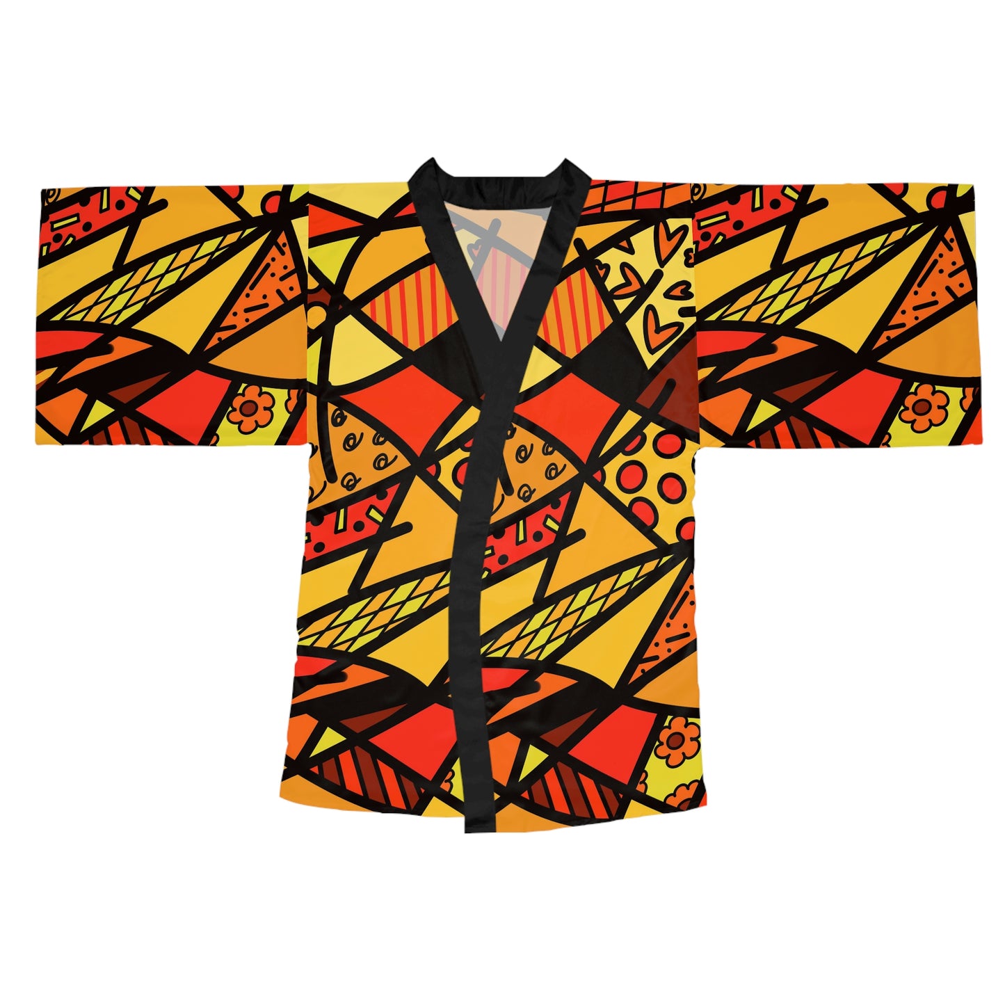 Shades of Color Long Sleeve Kimono Robe