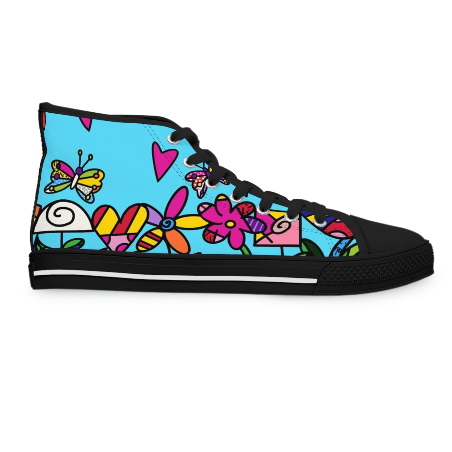 Flowers Women's High Top Sneakers