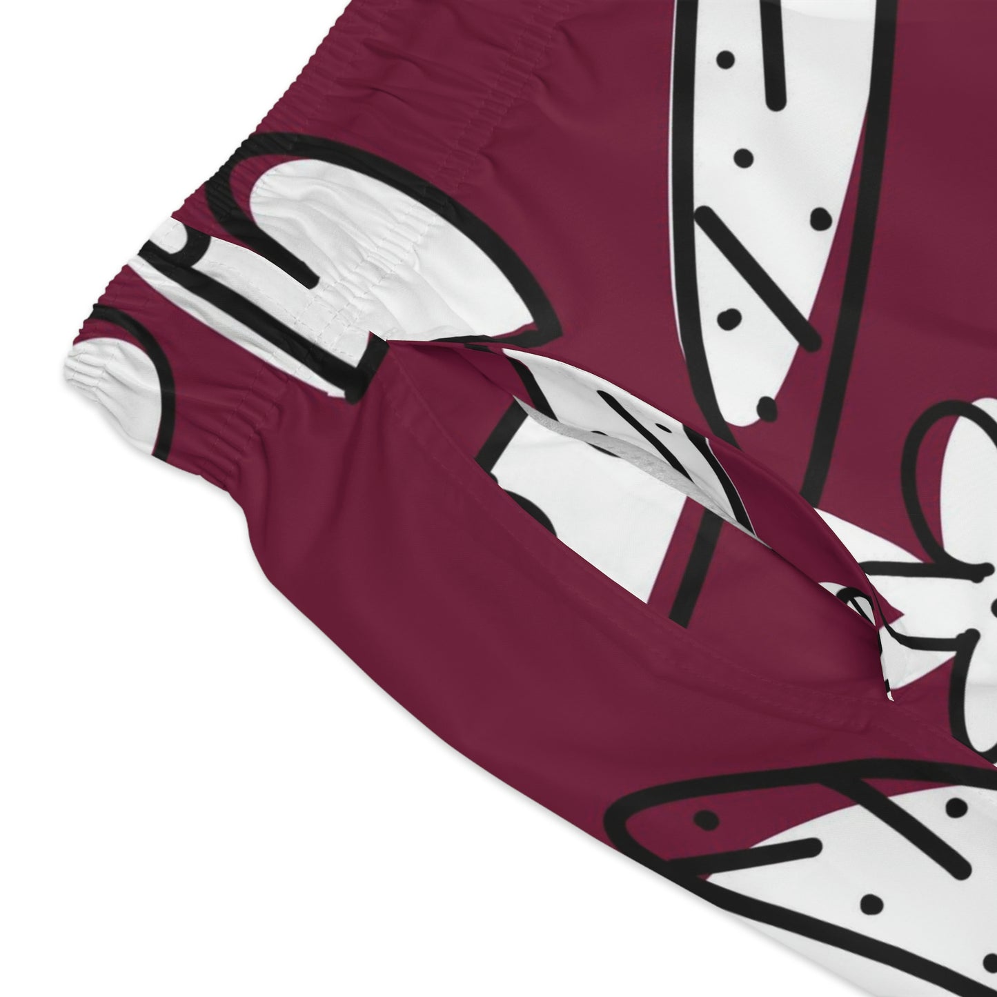 Burgundy Swim Trunks