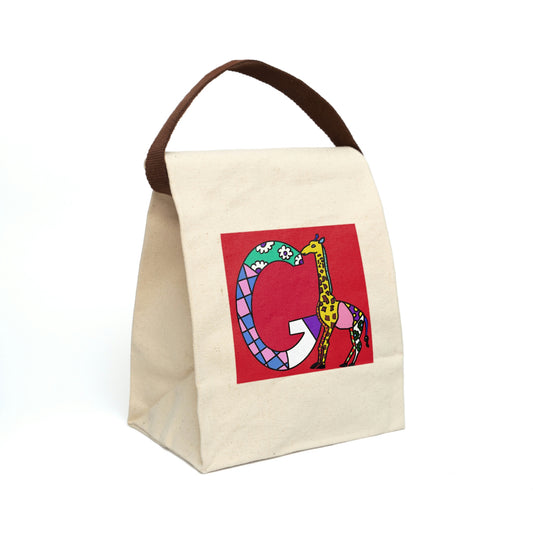 Alphabet Canvas Lunch Bag With Strap