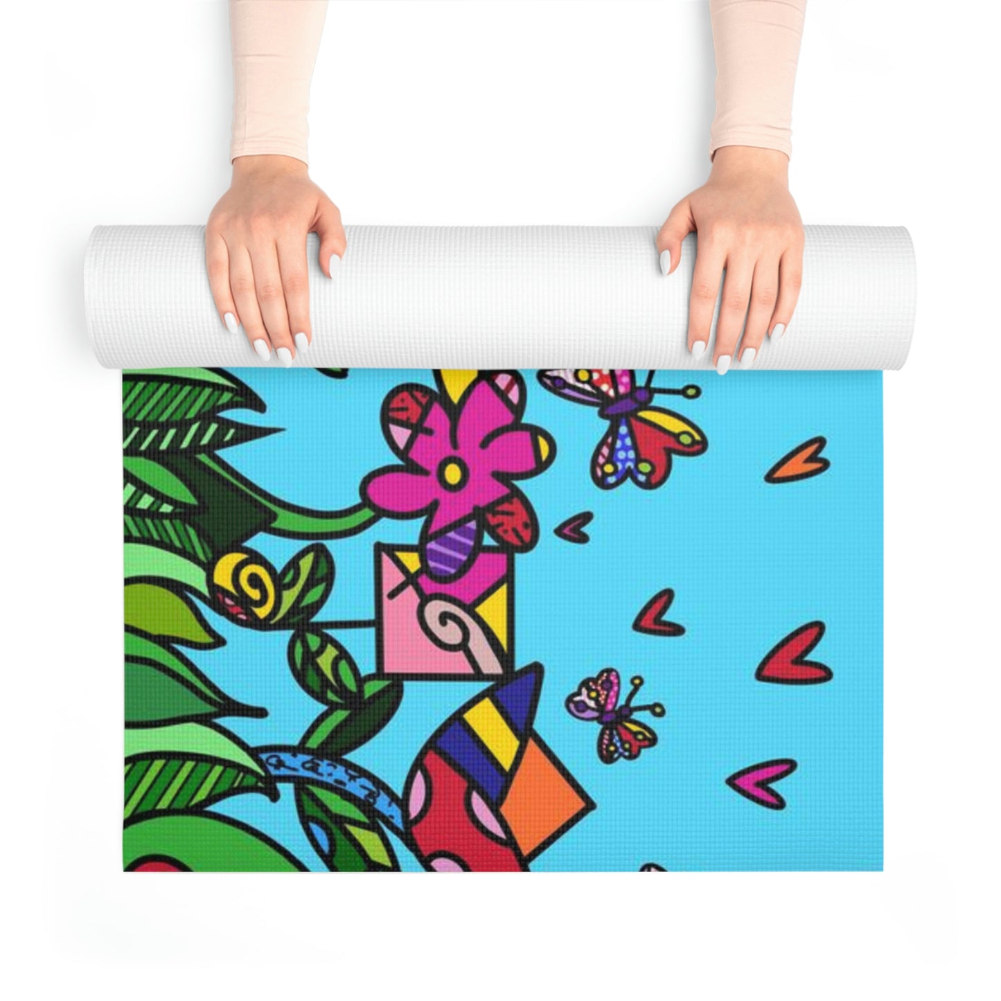 Flowers Foam Yoga Mat