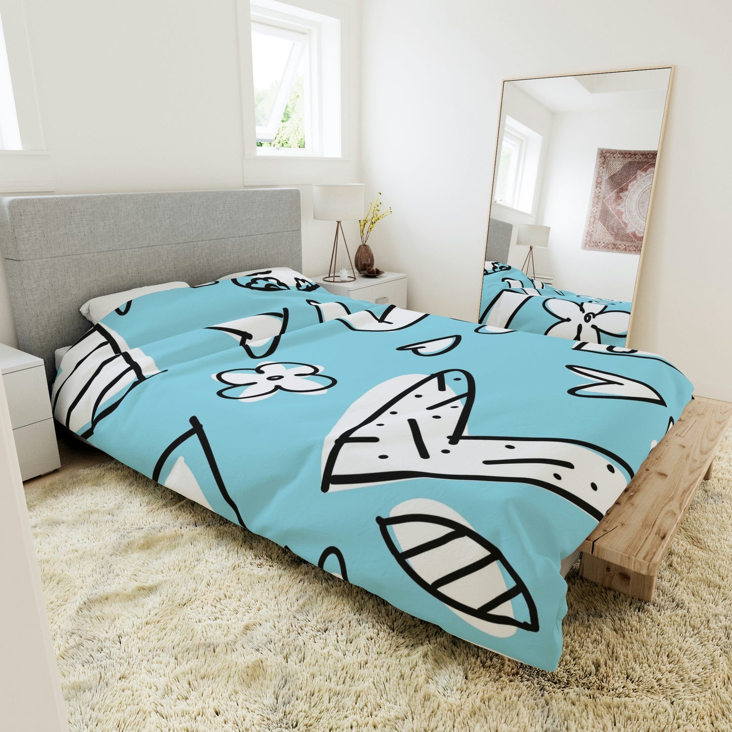 Lovely Blue Duvet Cover