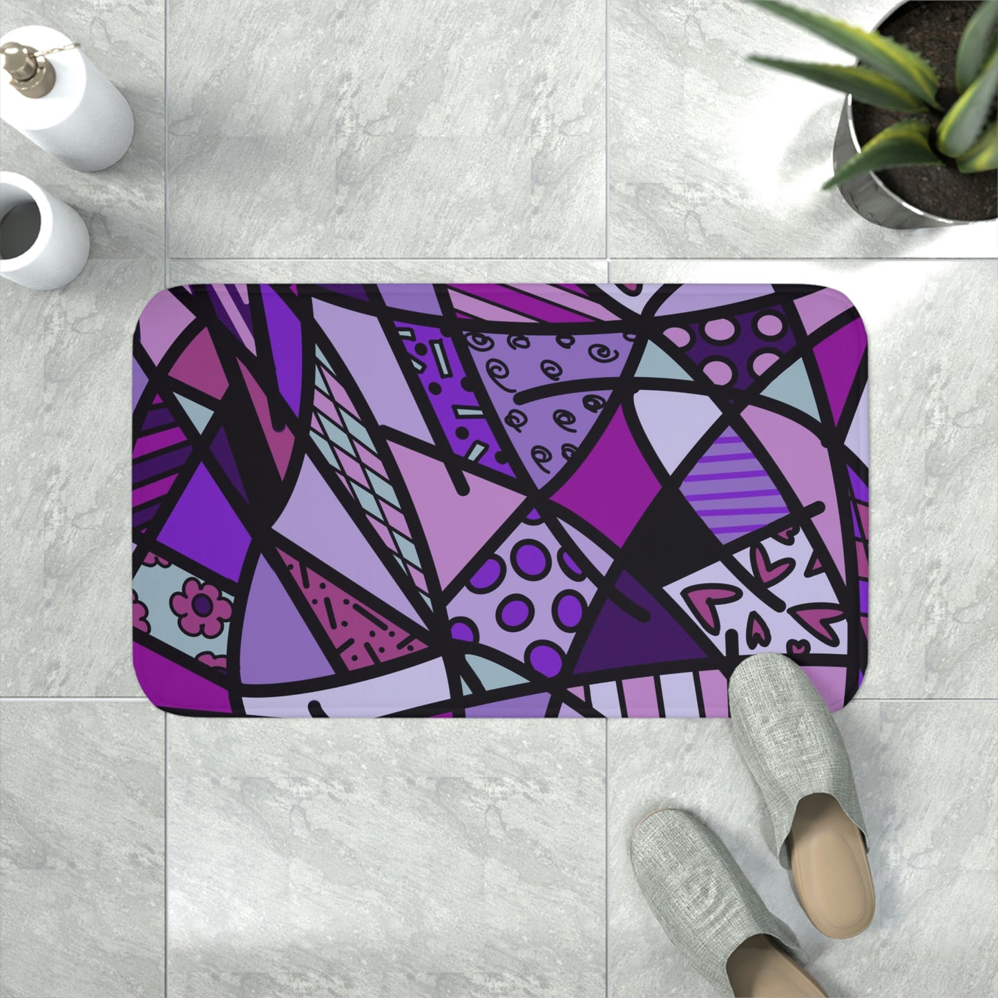 Shades of Color Memory Foam Bath Mat