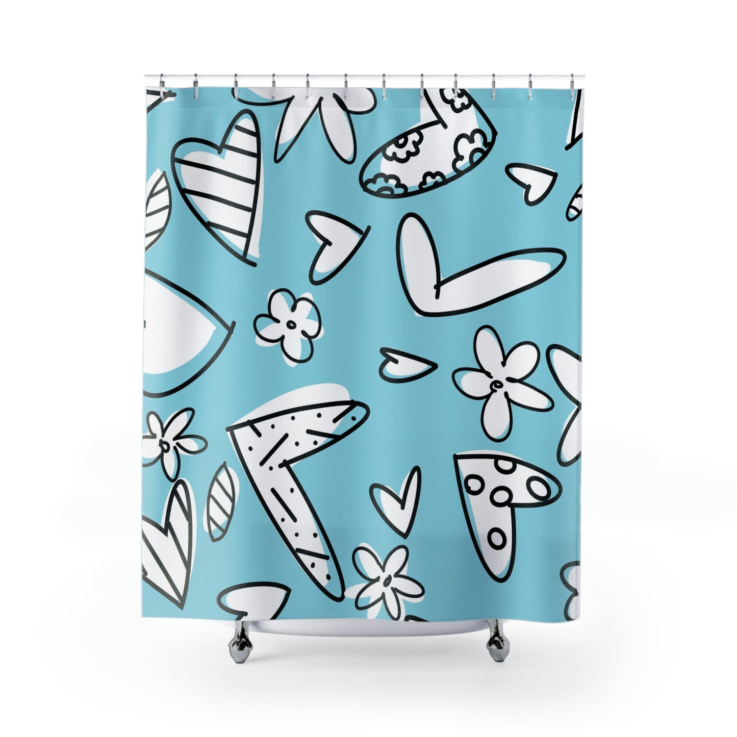 Lovely Blue Shower Curtains