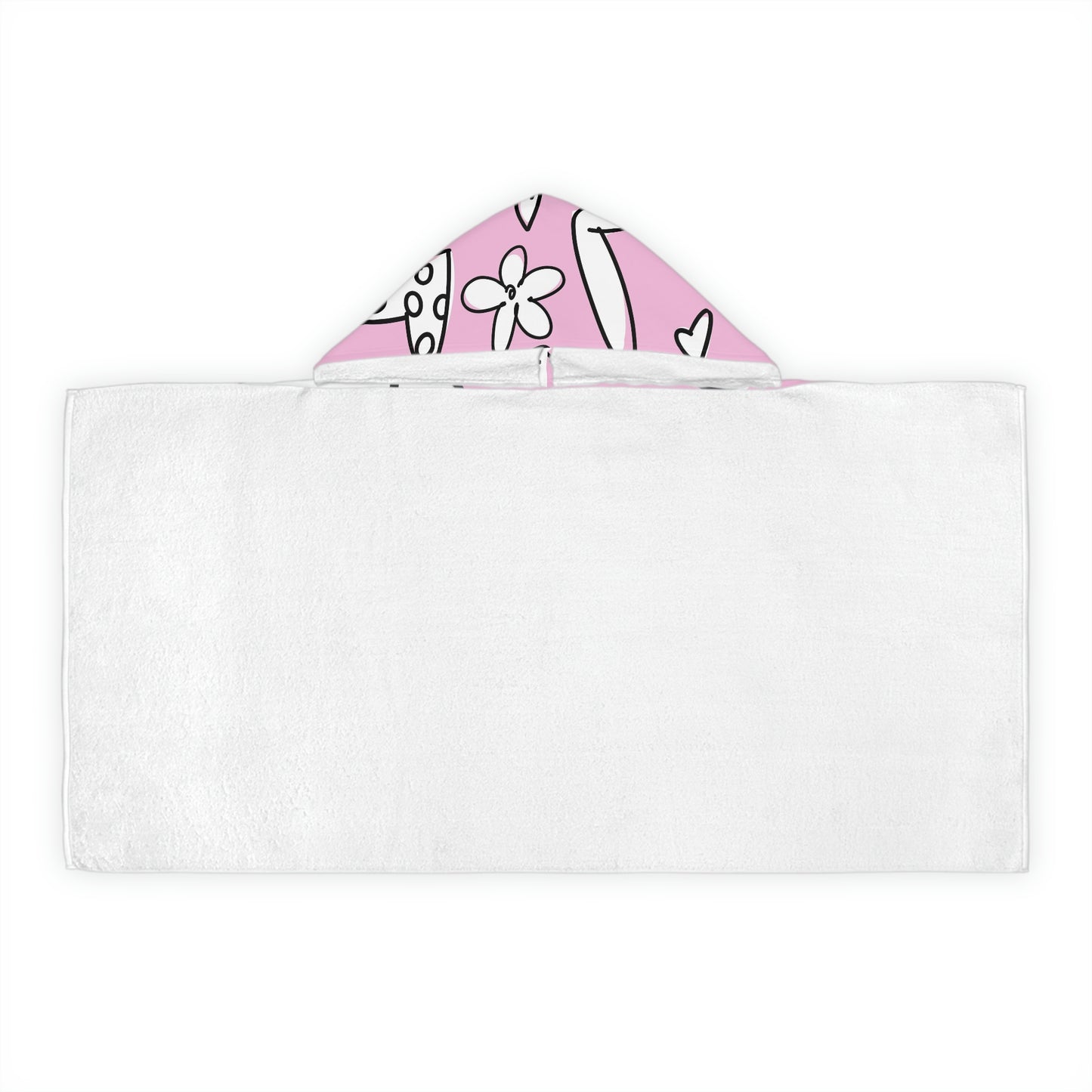 Lovely Pink Youth Hooded Towel