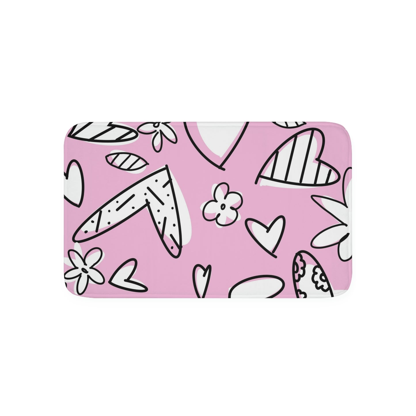 Lovely Pink Memory Foam Bath Mat