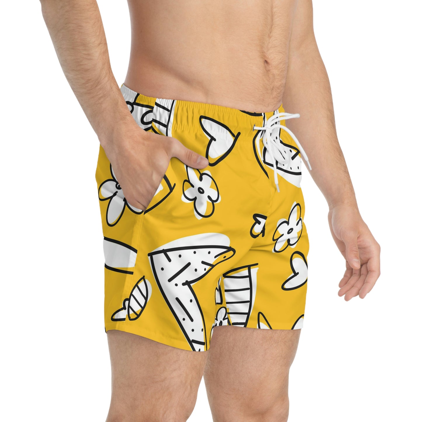 Lovely Yellow Swim Trunks