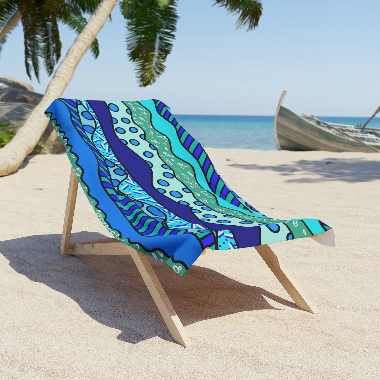 Waves Beach Towel