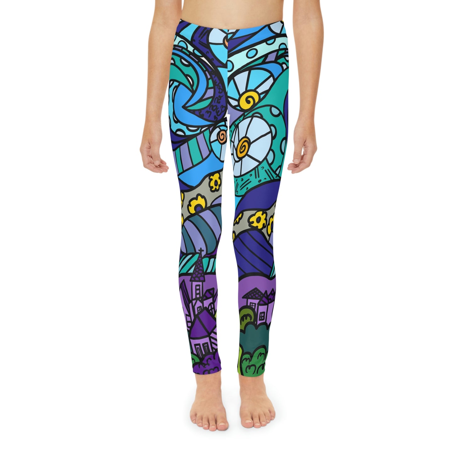 Starry Night Youth Full-Length Leggings